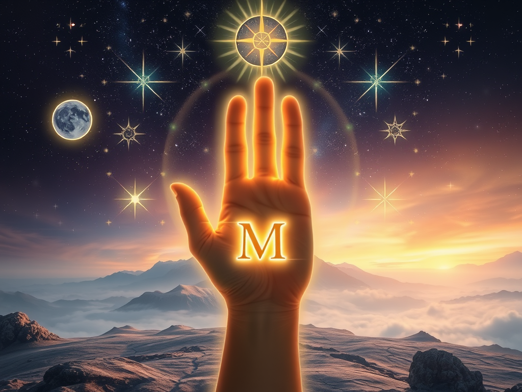 Desvendando a Profecia da Marca M: Você está entre os Escolhidos? palma da mão com a letra M profecia escolhidos