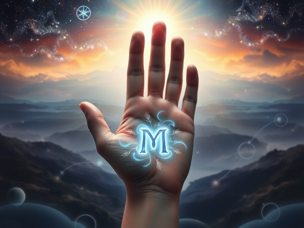 Desvendando a Profecia da Marca M: Você está entre os Escolhidos? palma da mao com letra M os escolhidos