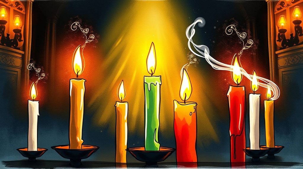 A Magia das Velas: O Poder do Fogo e o Significado Místico das Cores nos Rituais