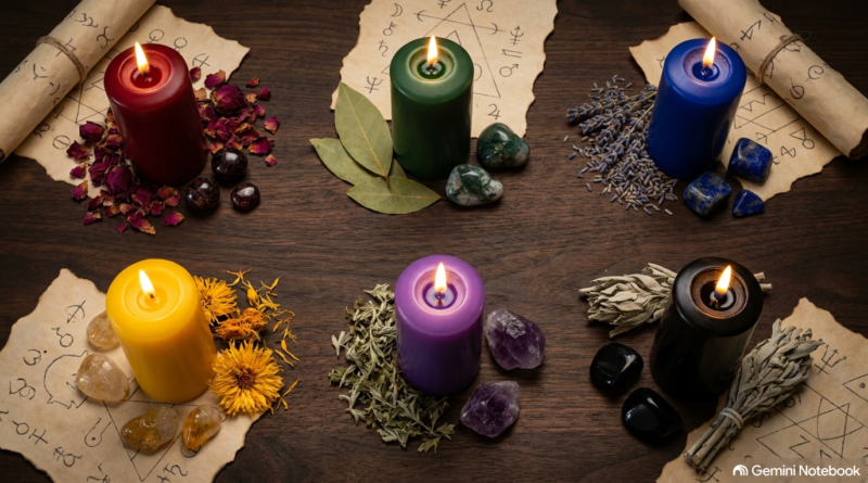 A Magia das Velas: O Poder do Fogo e o Significado Místico das Cores nos Rituais